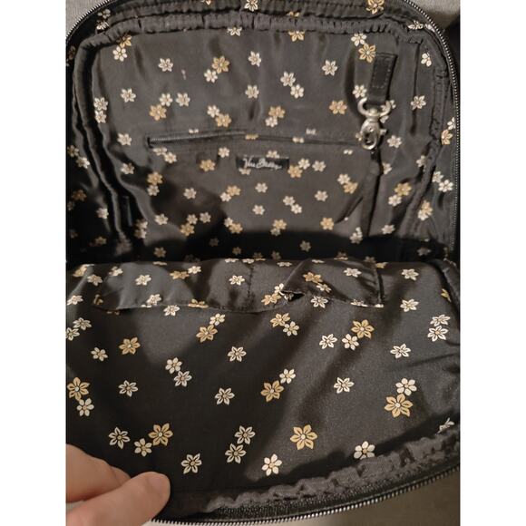 Vera Bradley Campus Backpack Purse Black Quilt Microfiber Utility Academia Boho main image 8